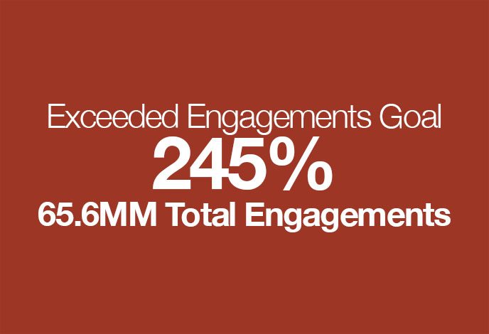 Exceeded Engagements Goal 245%